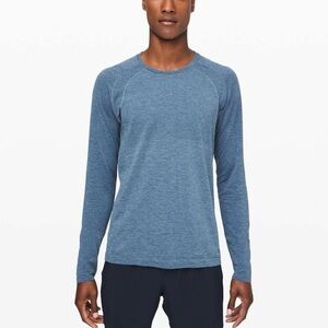 Lululemon Men’s Metal Vent Tech Long Sleeve Pullover Shirt Blue L